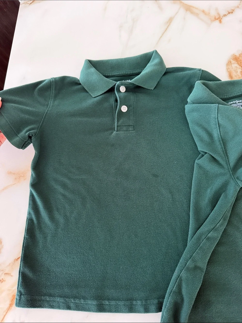 Cat & Jack Classic Green Polo Shirt for Kids - XS- 4/5